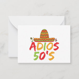 50th Birthday Mexican Party Cinco de Mayo Fiesta  Card
