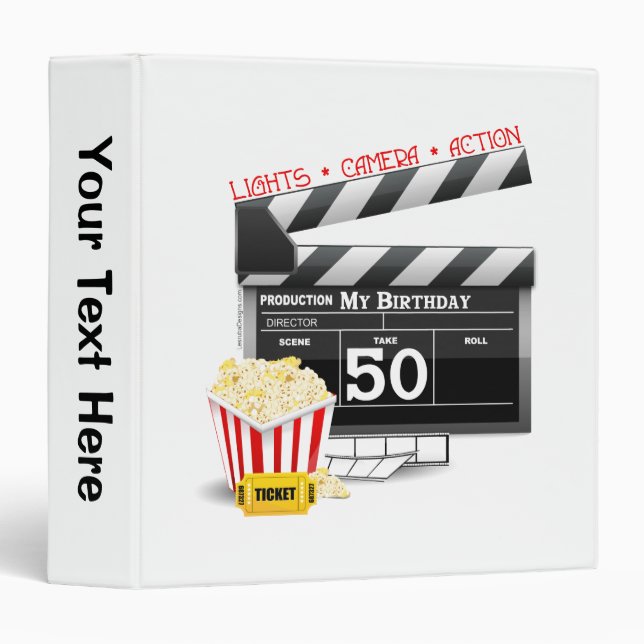 50th Birthday Movie Theme Binder (Front/Spine)