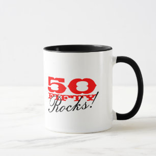 50th Birthday mug   Fifty Rocks!