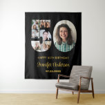 50th Birthday Number 50 Photo Collage Modern Black Tapestry<br><div class="desc">Mark fifty years of wonderful memories and adventures with this captivating 50th Birthday Number Photo Collage. This customizable template is the perfect blend of creativity and sentiment, allowing you to create a truly memorable gift for your loved one's special day. Capture the essence of incredible years in a single masterpiece...</div>