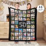 50th Birthday or Any Age Birthday 44 Photo Collage Fleece Blanket<br><div class="desc">Create a custom photo memory blanket for any age birthday (shown with 50) utilizing this easy-to-upload photo collage template with 44 pictures to commemorate a special birthday for a meaningful keepsake gift of memories. All text is editable to personalize as desired. CHANGES: Change the background colour and/or the text font...</div>