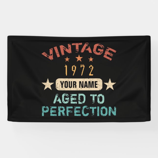 50th Birthday Party 1972 Add Your Name Banner (Horizontal)