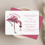 50th Birthday Party 50 and Fabulous Pink Flamingo Invitation<br><div class="desc">Customize this cute 50th birthday party flamingo invitation to create a one-of-a-kind invite for your milestone birthday party celebration. Add your party details by clicking on the "Personalize" button.</div>
