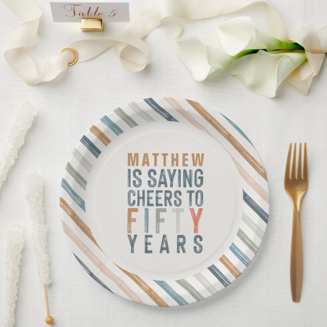 50th birthday party accessories decor paper plate (Wedding)