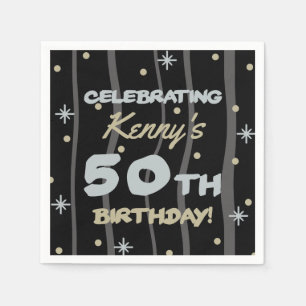 50th Birthday Party Add Your Name Napkin