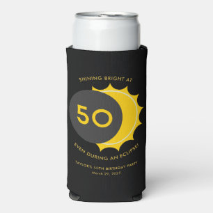 50th Birthday Party and Solar Eclipse 2025 Seltzer Can Cooler