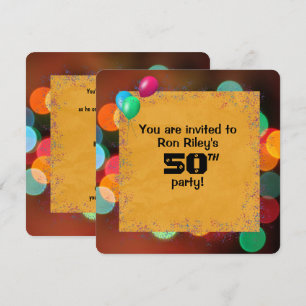 50th Birthday Party Bash Invitation