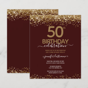 50th Birthday Party Budget Invitation