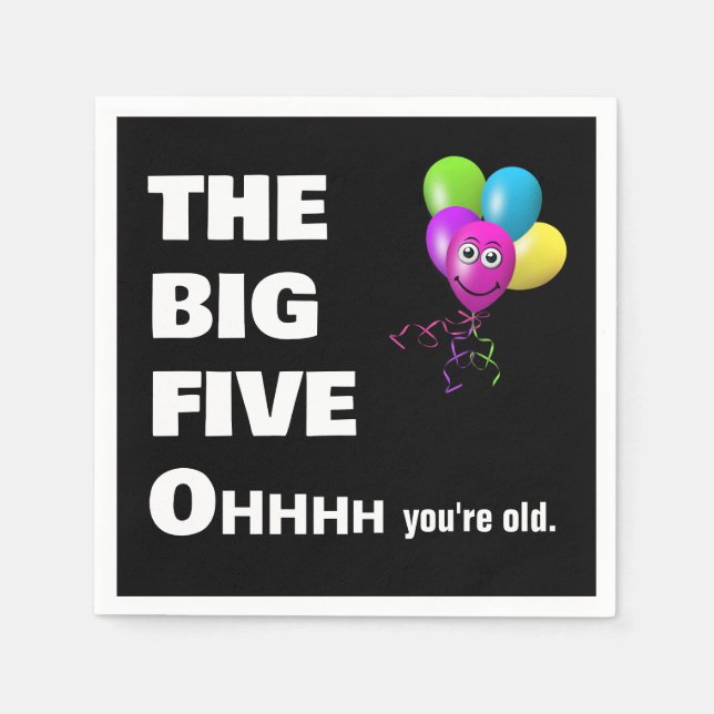 50th Birthday Party Getting Old Humour  Napkin (Front)