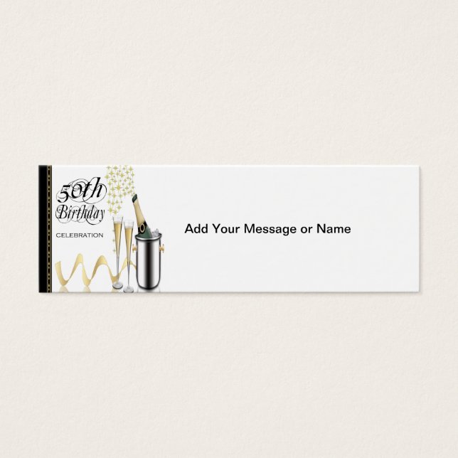 50th Birthday Party Gift Tag (Front)