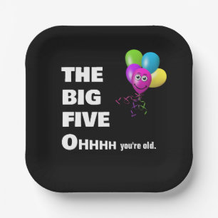 50th Birthday Party Humor Paper Plate