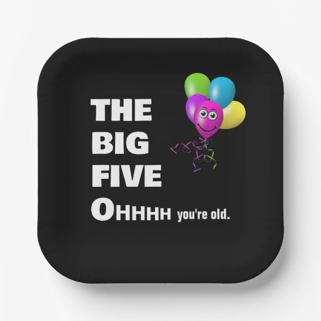50th Birthday Party Humour Paper Plate (Front)