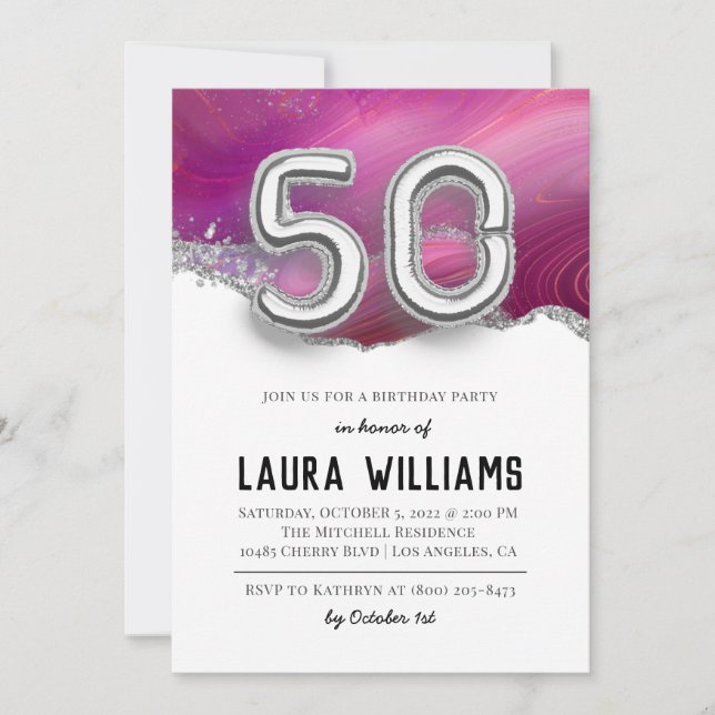 50th Birthday Party Invitation (Front)