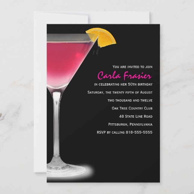 50th Birthday Party Invitation (Front)