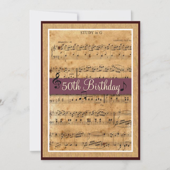 50th Birthday Party Invitation Customizable (Front)