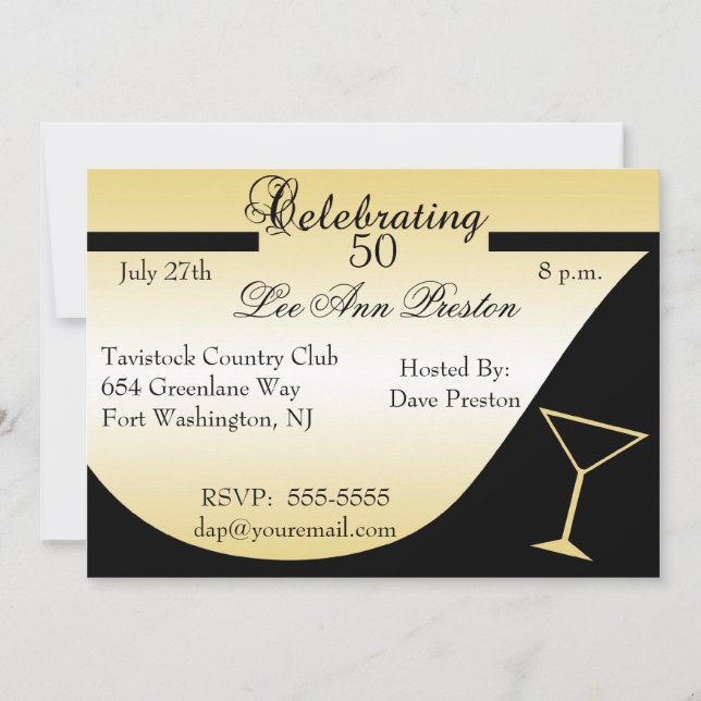 50th Birthday Party Invitations (Front)