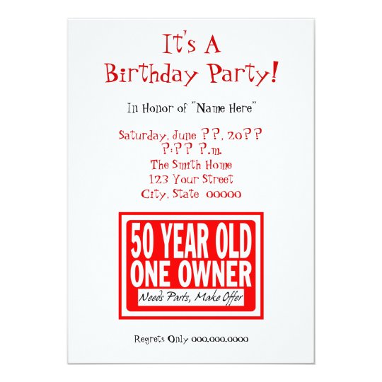 50th Birthday Party Invitations | Zazzle.ca