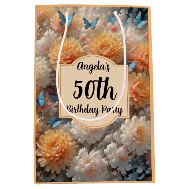 50th Birthday Party Medium Gift Bag (Front)