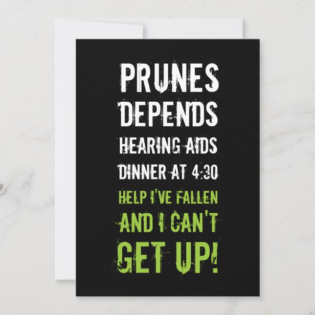 50th Birthday Party Old Folks Invitation (Front)