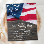 50th Birthday Party Patriotic American Flag Postcard<br><div class="desc">USA American Flag Birthday Party Invitations. Invite friends and family to your patriotic birthday celebration with these modern American Flag invitations. Personalize this american flag invitation with your event, name, and party details. See our collection for matching patriotic birthday gifts , party favours, and supplies. COPYRIGHT © 2021 Judy Burrows,...</div>