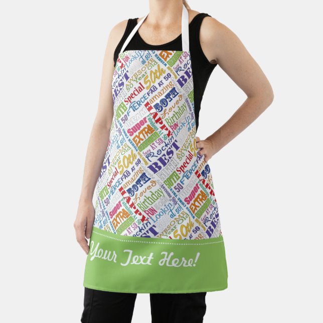 50th Birthday Party Personalized Gifts Apron (Insitu)