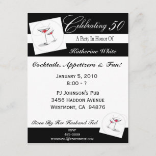 50th Birthday Party Personalized Invitation