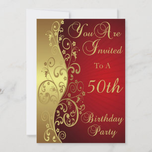 50th Birthday Party Personalized Invitation