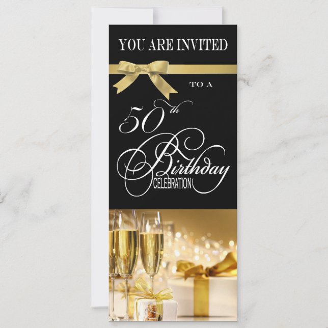 50th Birthday Party Personalized Invitation (Front)