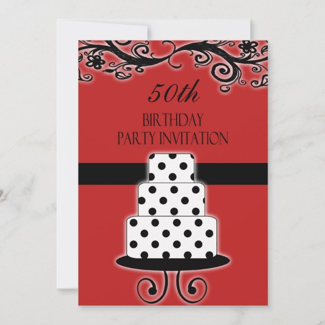 50th Birthday Party Personalized Invitation (Front)