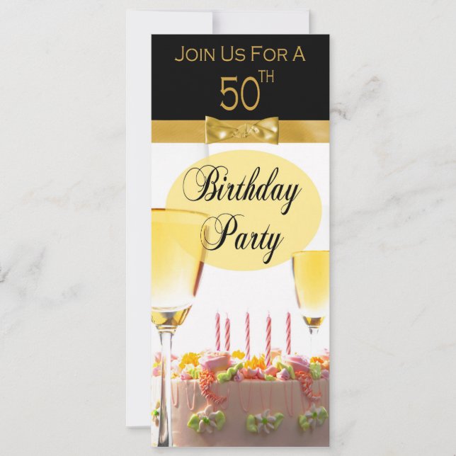 50th Birthday Party Personalized Invitation (Front)