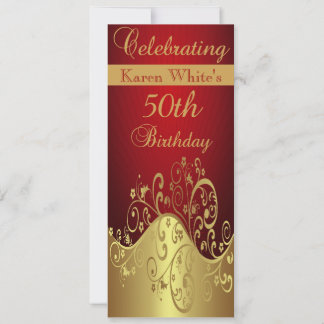 50th Birthday Party Personalized Invitation