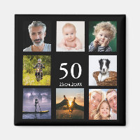 50th birthday party photo collage guy black