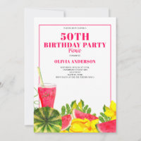50th Birthday Party Picnic Pink Watermelon