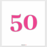 50th Birthday Party Pink Custom Age Number Fifty<br><div class="desc">Designed for birthday celebrations!</div>