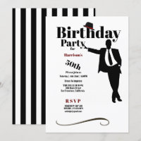 50th Birthday Party Silhouette Man Hat