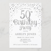 50th Birthday Party - White & Silver