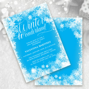 50th Birthday Party Winter Wonderland Snowflake Invitation