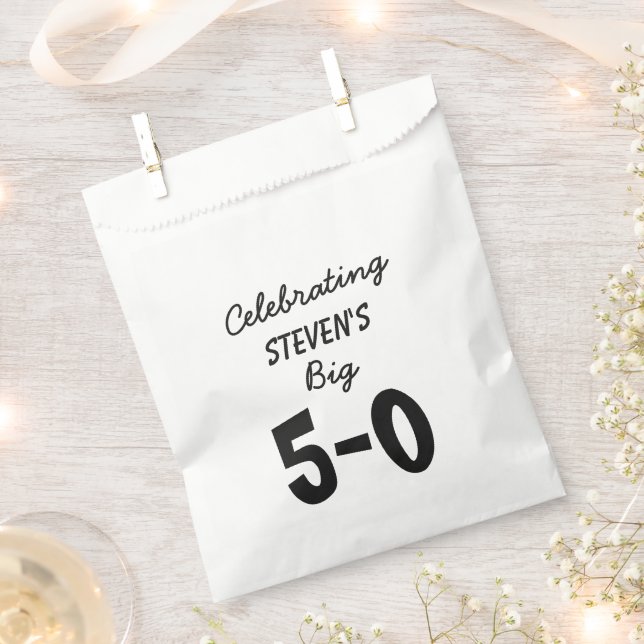 50th Birthday Personalized Favour Bags (Clipped)