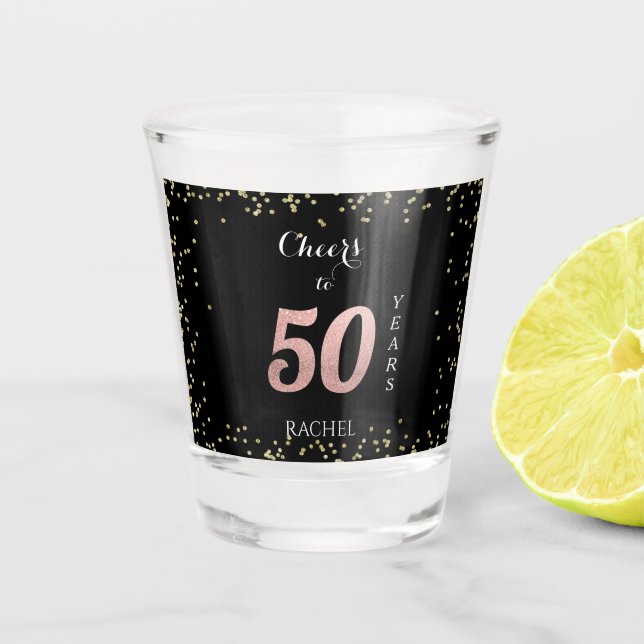 50th Birthday Personalized Shot Glass (Front)