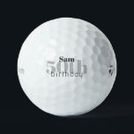 50th Birthday Personalized Titleist Pro V1 Golf Balls<br><div class="desc">"50"  or any age.  Personalized.</div>