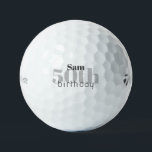 50th Birthday Personalized Titleist Pro V1 Golf Balls<br><div class="desc">"50"  or any age.  Personalized.</div>