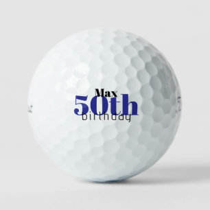 50th Birthday Personalized Titleist Pro V1 II Golf Balls