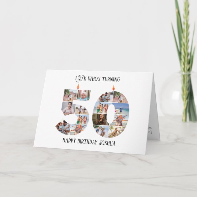 50th Birthday Photo Card (Front)