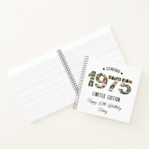 50th birthday Photo Collage established 1975 Notebook