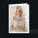 50th Birthday Photo college Card<br><div class="desc">50th Birthday Photo Frame Card Celebrate half a century with this 50th Birthday photo frame card, featuring a square cutout to display your favourite photo. The bold “50th Birthday” overlay makes it perfect for commemorating this milestone adult birthday. Add your own photo and personalised message to create a memorable keepsake...</div>