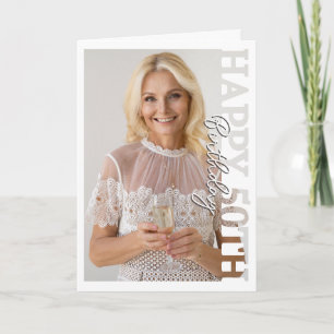 50th Birthday Photo college Card