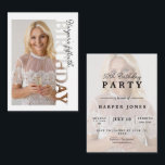 50th Birthday Photo college Party  Enclosure Card<br><div class="desc">Birthday Photo Party Invitation Celebrate a milestone in style with this birthday photo party invitation, featuring a modern rectangular photo frame where your image becomes part of the design. The photo sits inside a cutout frame with the word “BIRTHDAY” running vertically along the side, creating a bold and contemporary look...</div>