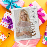 50th Birthday Photo college Party  Jigsaw Puzzle<br><div class="desc">50th Birthday Photo Keepsake Puzzle Celebrate a milestone birthday in a fun and interactive way with this birthday photo keepsake puzzle, featuring a modern rectangular photo frame with “BIRTHDAY” cut out along the side. Upload your favourite photo and personalise the text [Name]’s xxth to create a unique puzzle that doubles...</div>