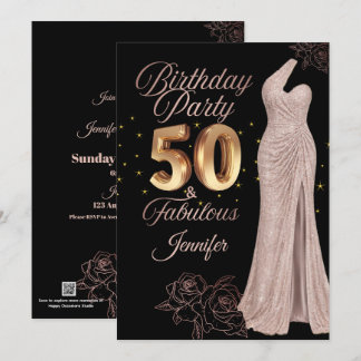 50th Birthday Photo Greeting Card | Personalized