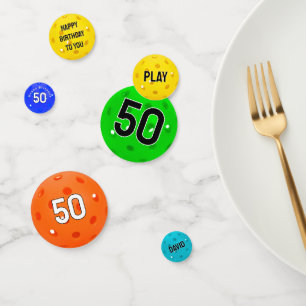50th Birthday Pickleballs Confetti